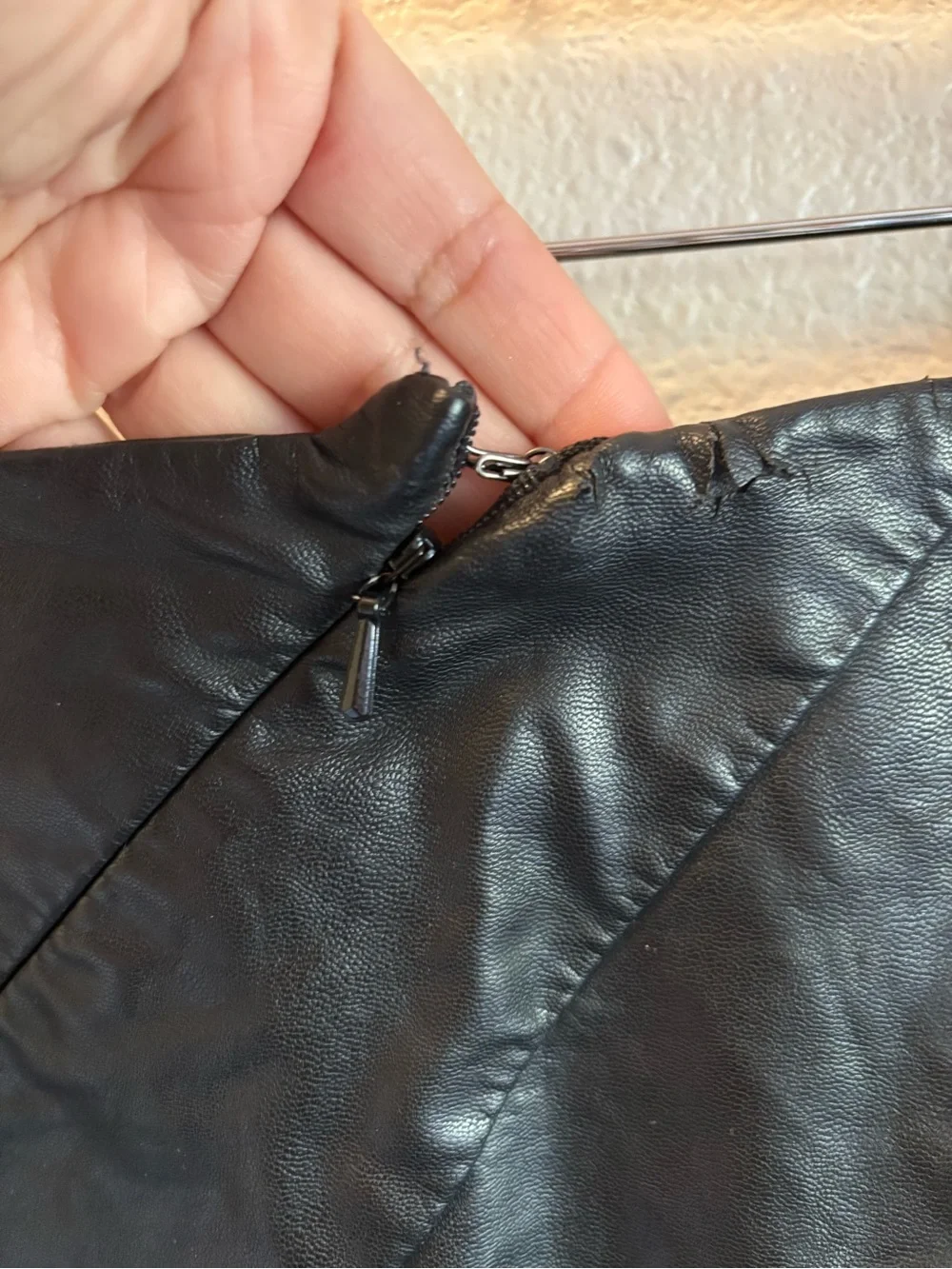 Free People Black Faux Leather Circle Skirt
